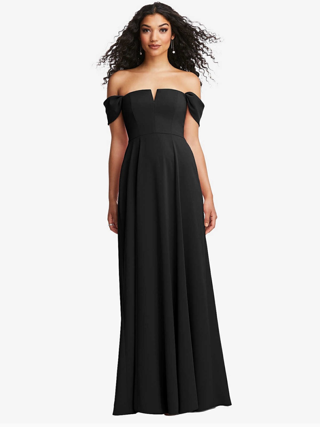 Alfred Sung Black Off The Shoulder Maxi Dress Nwt